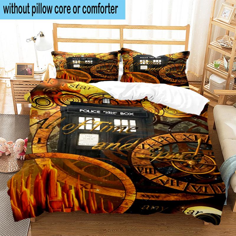 3PCS telephone booth 3pcs Bedding,Including 3PCS Duvet Cover And 2pcs Pillowcases Perfect for Christmas,Ideal for Bedroom, Dormitory