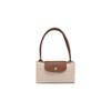 Longchamp Le Pliage 28 Сумка-тоут 'Пельмень' на молнии с кнопкой, с длинными ручками, женская, цвет бумаги 2605089P71
