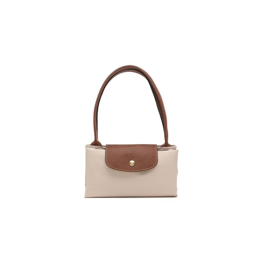 Longchamp Le Pliage 28 Сумка-тоут 'Пельмень' на молнии с кнопкой, с длинными ручками, женская, цвет бумаги 2605089P71