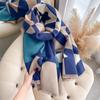 Scarf Women'S Autumn And Winter New Item Cashmere Blend Double-Sided Color Warm Shawl Thick Long Scarf High-End Sense Fashionable And Versatile