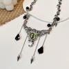 Wings Metal Chain Necklace Eye Punk Gothic Necklace Elegant Ghost Necklace Women  Gifts