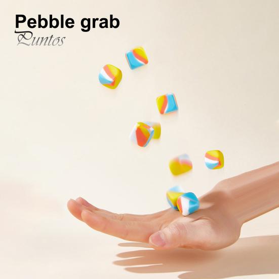 10 шт. ностальгическая игра по ловле камней с тканевой сумкой для развития координации движений рук и глаз, цветные традиционные игральные кости, игрушка для захвата кубиков