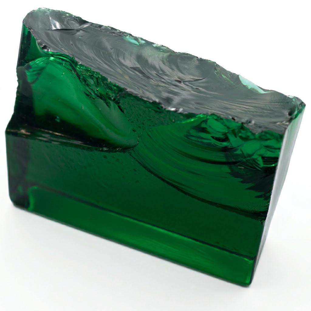 Lab-Created Green Emerald Loose Gemstone Uncut Rough 2105.8 ct for Lapidary and Gem Collections