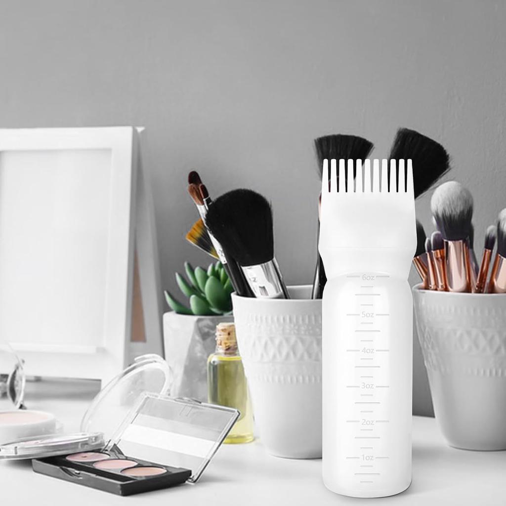 1PCS 160ML Root Comb Bottle Applicator,Oil Applicator for Hair Dye Hair Oiling Applicator with Graduated Scale