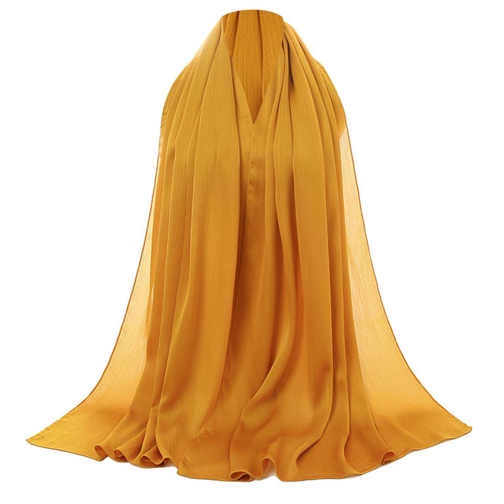 Fashionable Women Hijab Shawl Simple Breathable Headwrap Scarf for Middle Eastern and Muslimah Event Gathering 180x75cm