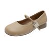 Flat-soled Single Shoes Women's 2025 Spring New French Soft Sole Gentle and Comfortable Good Match Mary Jane Evening Breeze Round Head Single Shoes