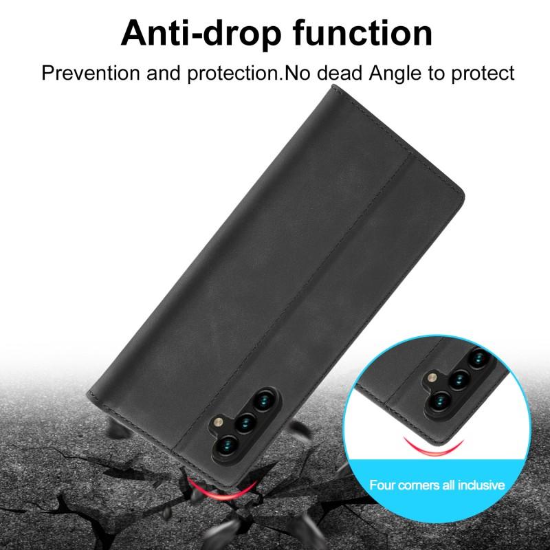Кожаный чехол-книжка для Samsung A37 A57 A17 A36 A56 A16 A14 A34 A54 A73 A33 A53 A13 A32 A72 A55 A35 A15 с магнитной застежкой