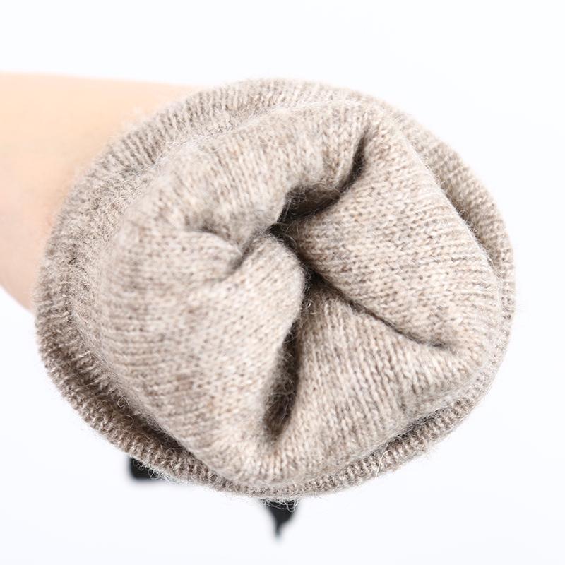 High Quality Touch Screen Men's Gloves Deerskin Grain Wool Lining Warm Winter Leather Gloves 8001N