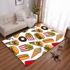 Fast Food Pattern Design Rug - Non-slip rug suitable for living room and bedroom sofas.