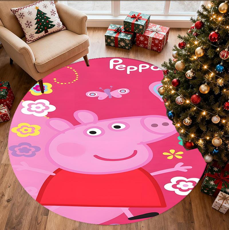 Cartoon animation Pattern Round Rug, Indoor/Outdoor Mat, for Picnic, Gameroom, Bedroom, Office, Living Room, Home Decor Carpet, Birthday Gift
