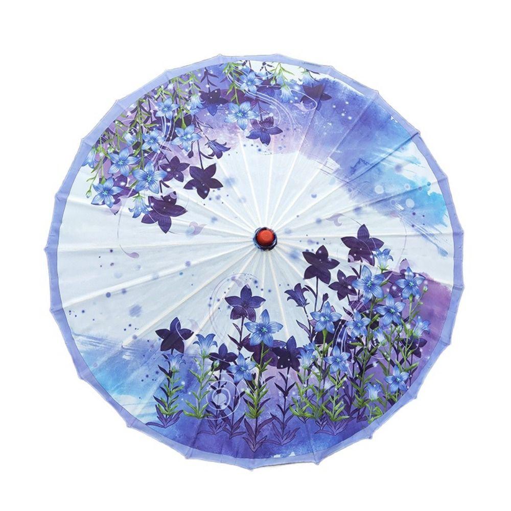 Vintage Chinese Silk Umbrella Decorative Hanging Stick Umbrella Sturdy Oiled Paper Umbrella Kids
