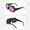 1Pair Protective Glasses Solar Automatic Dimming Welding Mask Auto Welding Goggles with View True Color for Wide