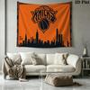 NY Knicks Wall Tapestry Aesthetic Wall Hanging Printed Fabric Blanket Decorative Tapestries for Bedroom Living Room Home Decor
