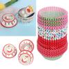 & Kitchen Liner Pastry Tools Cake Paper Cups Muffin Cases Cupcake Wrappers Santa Claus Christmas