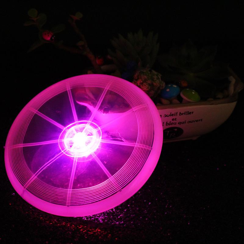 Durable Modern Luxury Outdoor Interactive Dog Toys Eco-Friendly Light-Up Waterproof PU Electric Flying Disc Glowing LED Disc