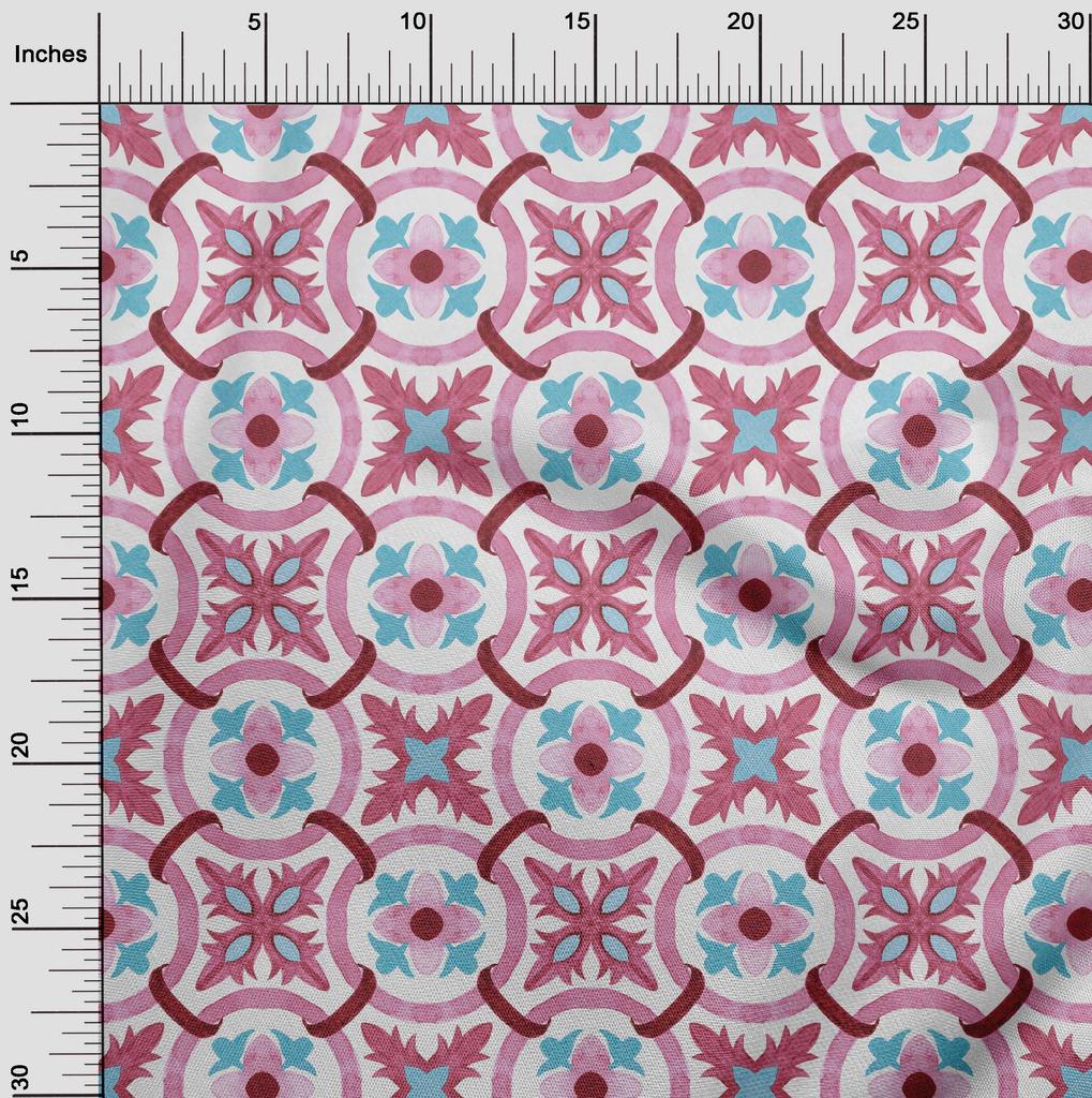 oneOone Cotton Flex Light Pink Fabric Block Diy Clothing Quilting Fabric Print Fabric By Yard 40 Inch