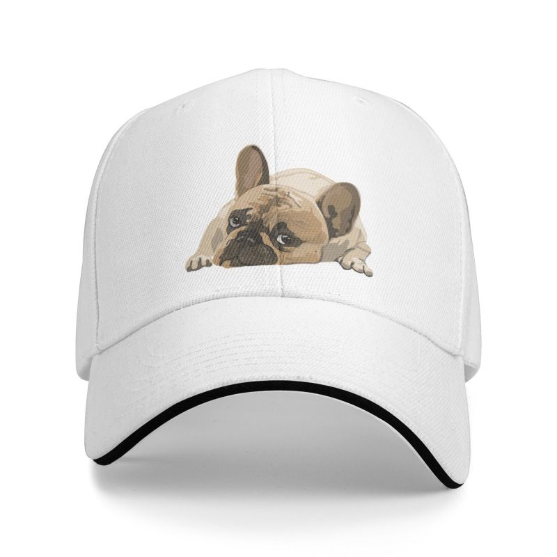 Прохладная милая бейсболка с французским бульдогом для женщин унисекс, персонализированная регулируемая шляпа для папы для взрослых, уличная кепка