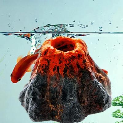 1 шт. Ландшафтный дизайн аквариума Имитация вулкана Аксессуары для аквариума Каменистый аэратор Для насоса Камень-пузырь Кислород