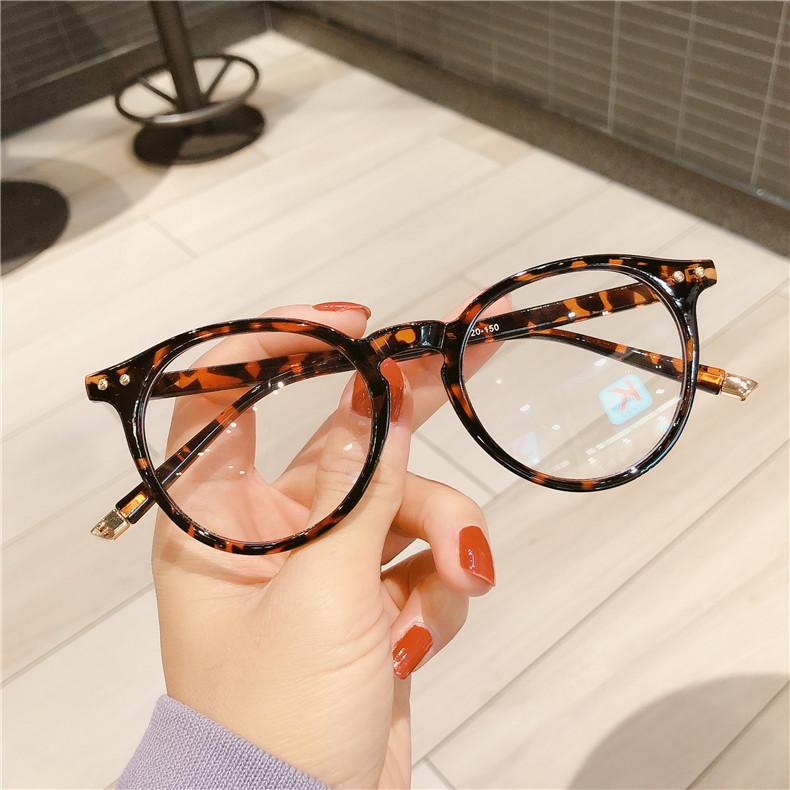Transparent Glasses For Women Men Fashion Clear Anti Blue Light Computer Glasses Female Retro Round Full Frame Plain Glasses