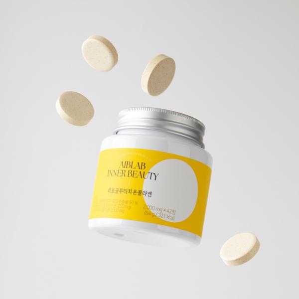 ABLAB Глутатион Липоглутатион Коллагеновые липосомальные глутатион Ультранизкомолекулярные коллагеновые липосомы Витамин С AIBLAB, 1 шт., 42 таблетки