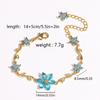 2026 New Korean Light Luxury Trendy Diamond-Inlaid Five-Petal Flower Branch Leaf Women's Bracelet Creative Versatile Flower