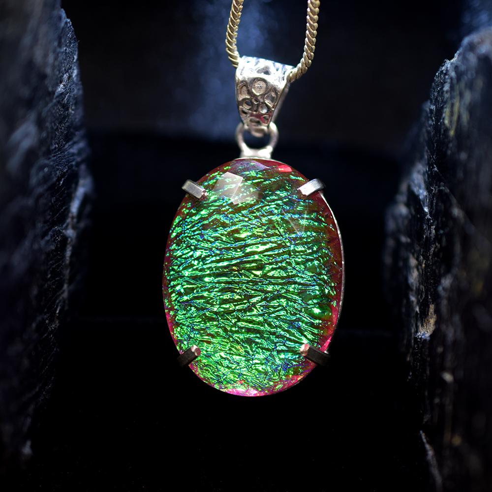 Lab Created Monarch 77.85Ct 925 Sterling Silver Opal Gemstone Pendant Certified