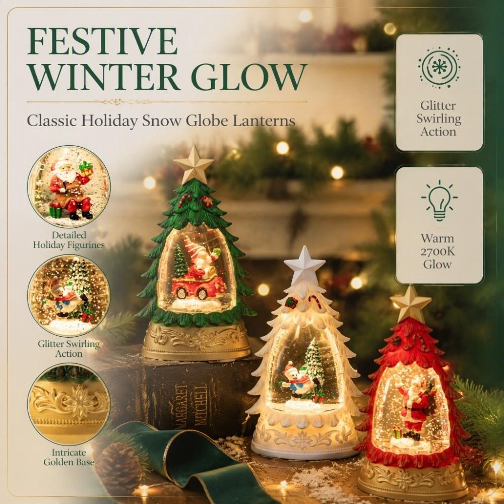 Christmas Tree Shape Lighted Water Lantern Lighted Battery Operated Lantern Night Light