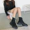 Fashion Sock Boots Lace-up Black Female Ankle Boots Punk Style Footwear with Laces Short Shoes for Women Fashion 2025 New Botines Mujer