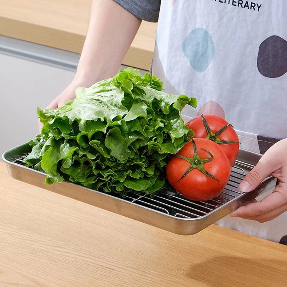 Съемная проволочная решетка Нержавеющий противень Многоцелевой противень для барбекю Инструмент для гриля