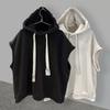 Plus Size Women Hooded Sleeveless Hoodie Summer Autumn Korean Sweatshirt Casual Loose Vest
