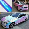 2m X 135cm Holographic Rainbow Chrome White PVC Vinyl Wrap Car Roof Hood Sticker Decals Car Styling Chameleon Color Change Film