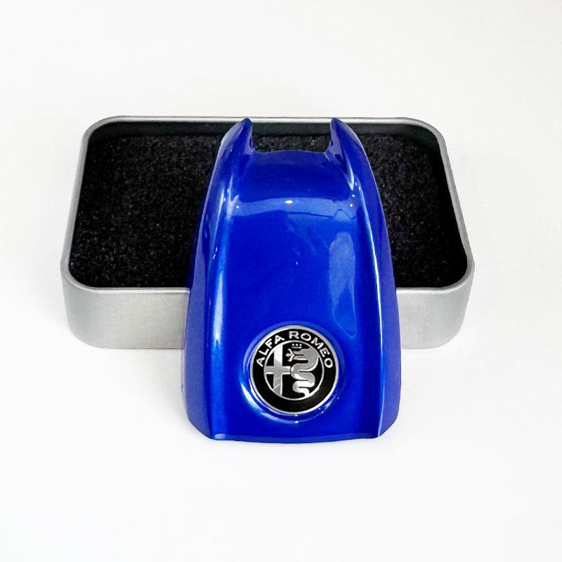 TZJHB1 Car Key Cover Replacement Key Case for Alfa Romeo Giulia Stelvio Tonale Carbon Fiber Style