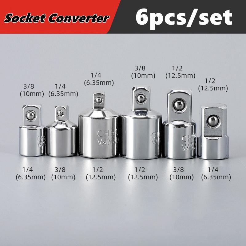 1/4" 3/8" 1/2" Адаптер для трещоточной рукоятки Хромванадиевая сталь Трещотка/Насадка Удлинитель/Набор для преобразования для обслуживания автомобилей