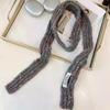 Slender And Long Y2K Striped Plush Scarf Female Niche Design Sense Hot Girl Decorated Scarf