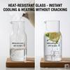 Bedside Water Carafe Set 550/600ML Milk Beverage Tea Cup with Cup Heat Resistant Glass Nightstand Pitcher for Guest RoomBathroom