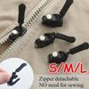 1/3/6Pcs Universal Instant Zipper Repair Replacement Sliding Teeth Rescue Zipper Sliders Zipper Pull Sewing Supplies
