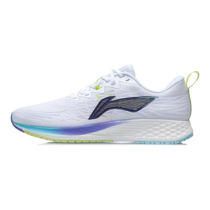 Li Ning Red Hare 4 ПУ, Текстиль Амортизация Отскок Низкий Верх Легкая Пена Беговые Кроссовки Мужские Синий Белый Желтый ARMR003-4
