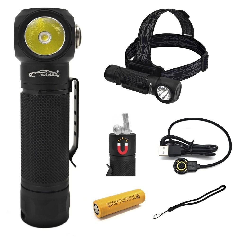 Светодиодный тактический фонарь, налобный фонарь 5000 лм, магнит, водонепроницаемый до 10 м, яркий свет