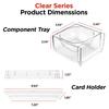 Clear Board Game Cards Stand Holders [4 PACK] | Transparent Card Deck Display Holders | Playing Card Holders for Ticket To Ride, Monopoly, Dominion