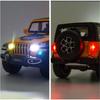 1/22 масштабная игрушечная машина для бездорожья, 7 дверей для Wrangler, литая под давлением модель игрушечного автомобиля, металлический сплав, детские транспортные средства с фрикционным приводом, двери открываются, свет и звук