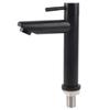 Household Bathroom Stainless Steel Black Basin Faucet Single Cold Water Tap Male Thread