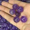 1pcs 2-2.5cm Natural Amethyst Quartz Stone Sphere Crystal Ball Fluorite D6W0