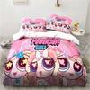 Аниме Пауэрпафф Милые Девочки Мультяшный Постельный Комплект Пододеяльник Комплект Постельного Белья Покрывало Наволочка Одеяло Кинг Королева Размер Мальчики Взрослые
