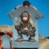 3d Hip Hop Monkey Print Short Sleeve T-Shirt For Men Street Trend Man Clothes Funny Men's T-Shirt Summer Casual Quick Dry Tees