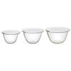 HARIO Glass Bowls with Microwave Set of 3 BUONO Kitchen Made In Heat-Resistant Lids, (900ml, 1500ml, 2200ml), Multi-Bowl, Clear, Japan, MXPF-4904-W