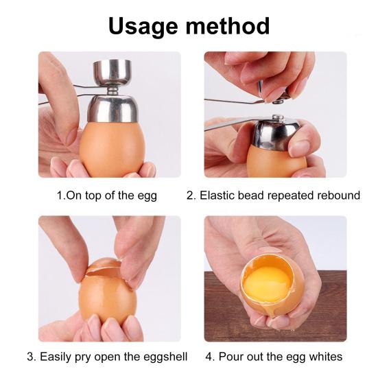 Yousheng 1/2 шт., нержавеющая сталь, инструмент для разбивания яичной скорлупы, простой гаджет для разбивания яиц, открывалка-сепаратор, кухонный инструмент для яиц, заварных кремов, пудингов, тортов