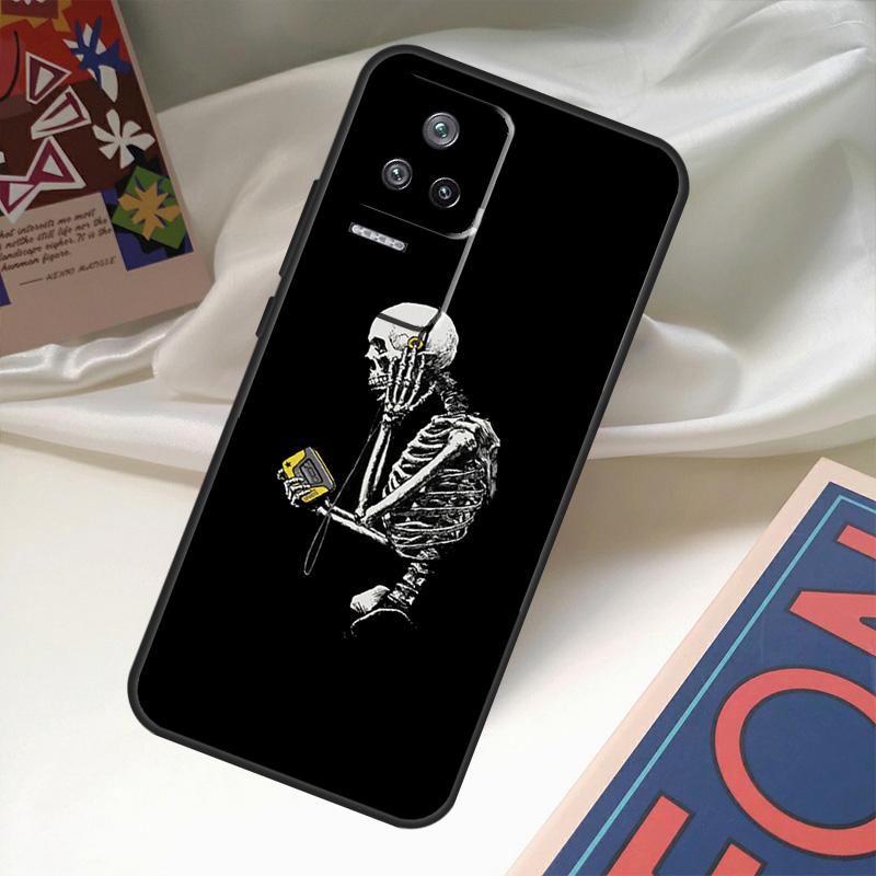 Aesthetics Skeleton Case For POCO X6 Pro X3 X5 F3 F5 M5s M6 Pro Xiaomi 14 Ultra 11T 12T 13T Pro 12 13 Lite Cover