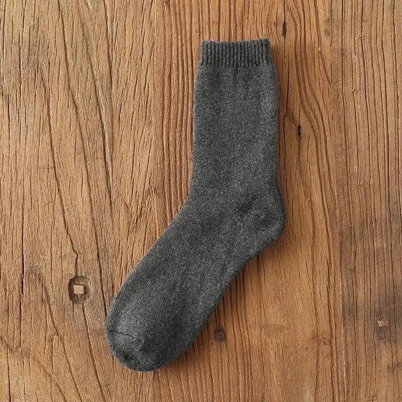 1 пара зимних мужских толстых носков, классические деловые однотонные мужские носки для сохранения тепла и продолжения согревания