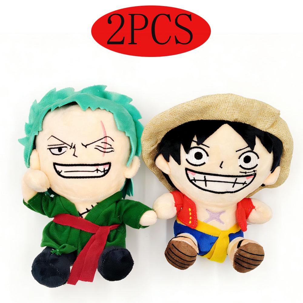 Аниме One Piece 20-22 см Плюшевые игрушки Луффи Зоро Плюшевая игрушка Брелок кукла Подвески для рюкзака Детский Рождественский подарок Игрушки, украшение комнаты