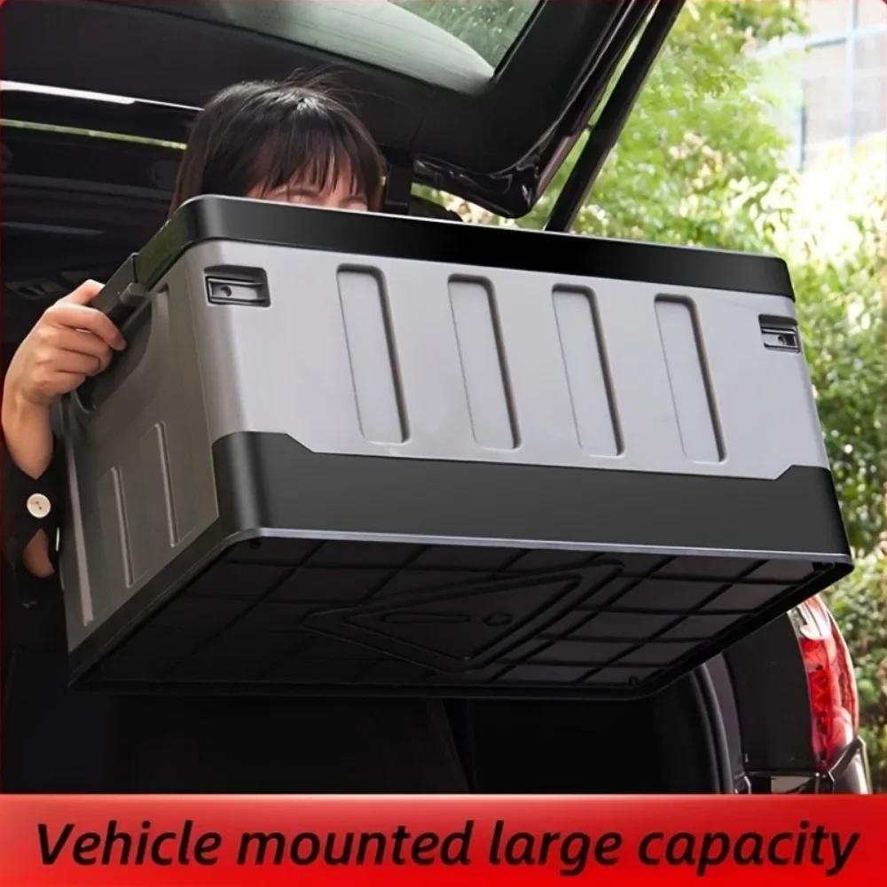 Large Camping Storage Box Portable Waterproof Container Outdoor Storage Case Durable Multi Purpose Foldable Car Trunk Organizer